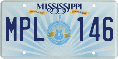 MS license plate MPL146