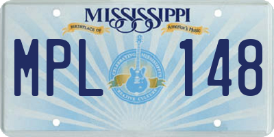 MS license plate MPL148