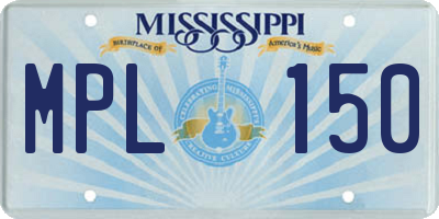 MS license plate MPL150