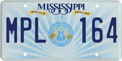 MS license plate MPL164