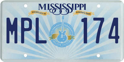MS license plate MPL174