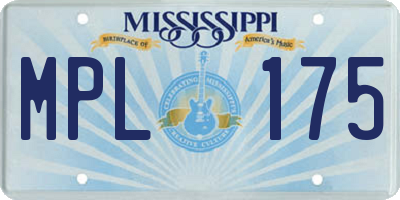MS license plate MPL175