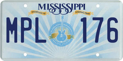 MS license plate MPL176