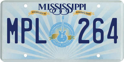 MS license plate MPL264