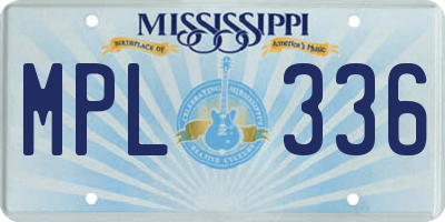 MS license plate MPL336