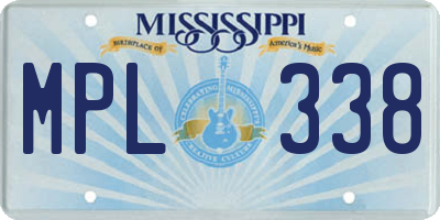 MS license plate MPL338