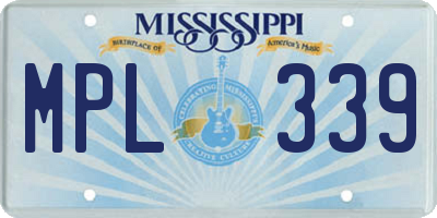 MS license plate MPL339