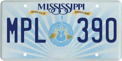 MS license plate MPL390