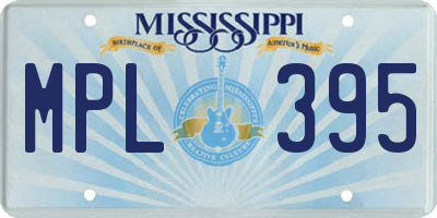 MS license plate MPL395