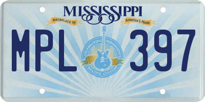 MS license plate MPL397