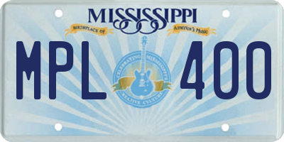 MS license plate MPL400