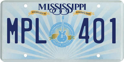 MS license plate MPL401