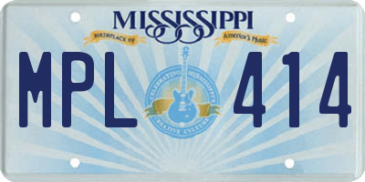 MS license plate MPL414