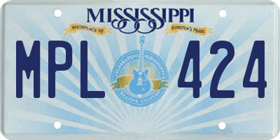 MS license plate MPL424