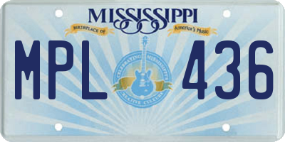 MS license plate MPL436