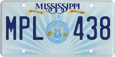MS license plate MPL438