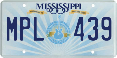 MS license plate MPL439