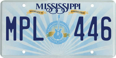 MS license plate MPL446