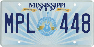 MS license plate MPL448
