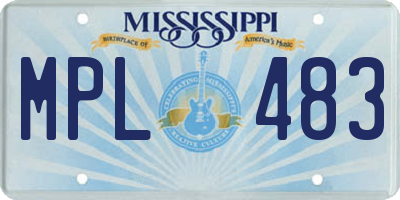 MS license plate MPL483