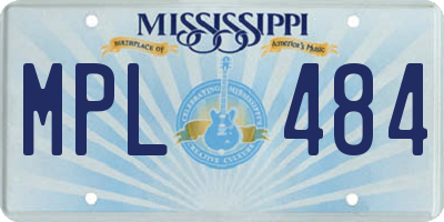 MS license plate MPL484