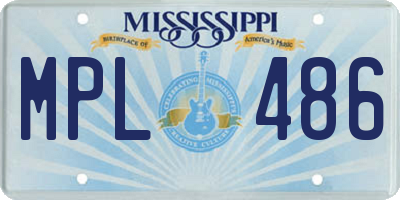 MS license plate MPL486