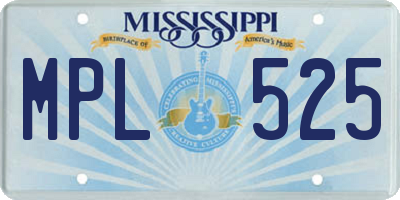 MS license plate MPL525