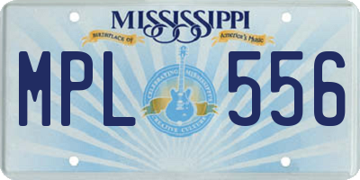MS license plate MPL556