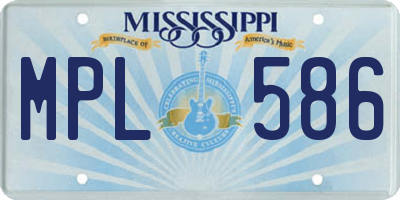 MS license plate MPL586