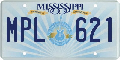 MS license plate MPL621