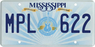 MS license plate MPL622