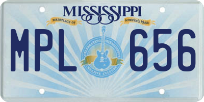 MS license plate MPL656