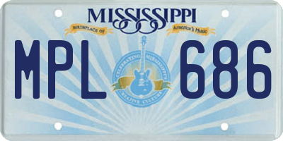 MS license plate MPL686