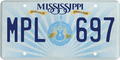 MS license plate MPL697