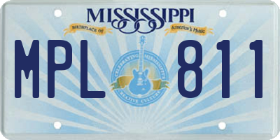 MS license plate MPL811