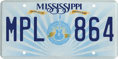 MS license plate MPL864