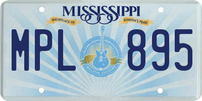 MS license plate MPL895