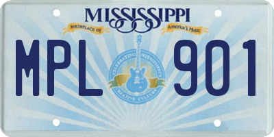 MS license plate MPL901