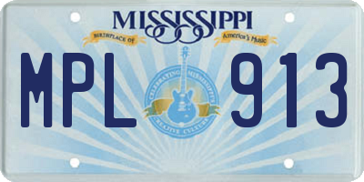 MS license plate MPL913