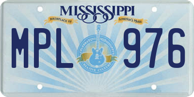 MS license plate MPL976