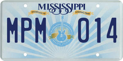 MS license plate MPM014