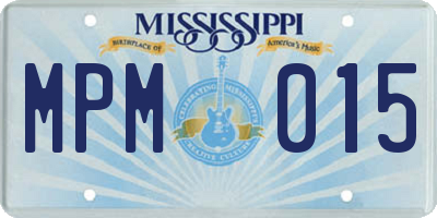 MS license plate MPM015