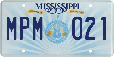 MS license plate MPM021