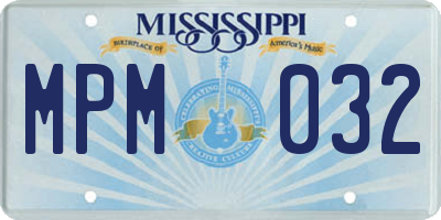 MS license plate MPM032