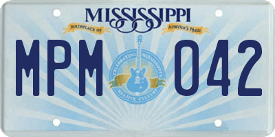 MS license plate MPM042
