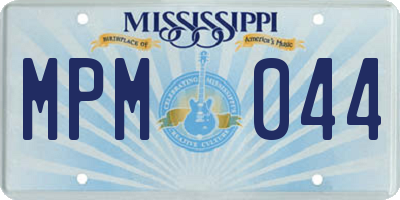 MS license plate MPM044