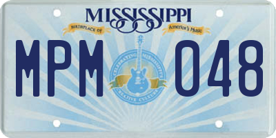 MS license plate MPM048