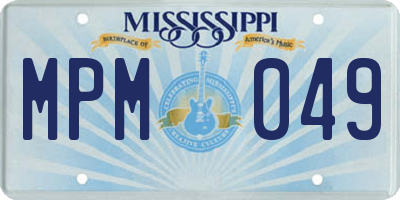 MS license plate MPM049