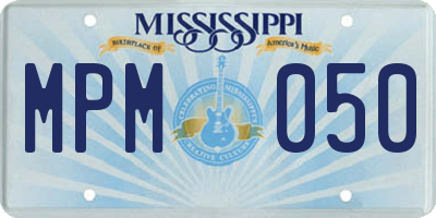 MS license plate MPM050