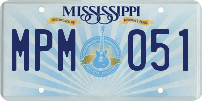 MS license plate MPM051